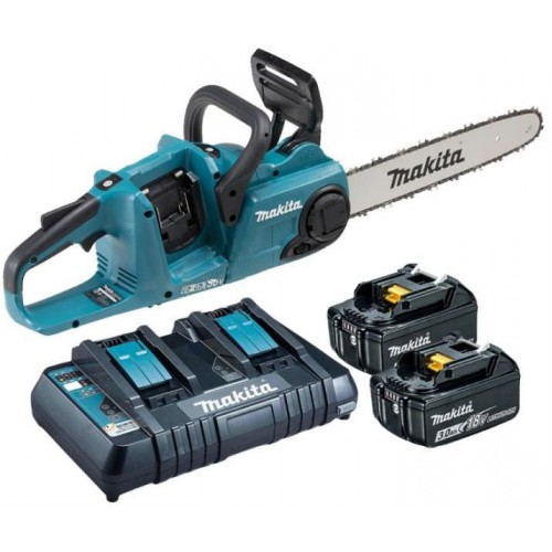 Makita Aku reťazová píla Li-on 2x18V DUC353Z 2x Aku BL1830 +nabíjačka Duo DC18RD, DUC353PR