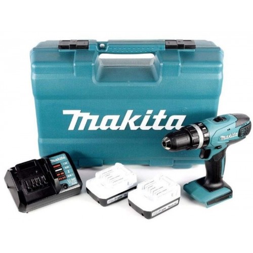 Makita HP347DWE aku vrtací skrutkovač príklepom (14,4V 2x 1,3Ah)