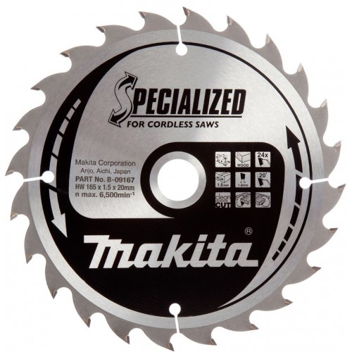 Makita pílový kotúč 165x20mm 24T B-09167