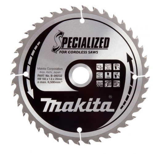 Makita B-09232 pílový kotúč 165x20mm, 40T