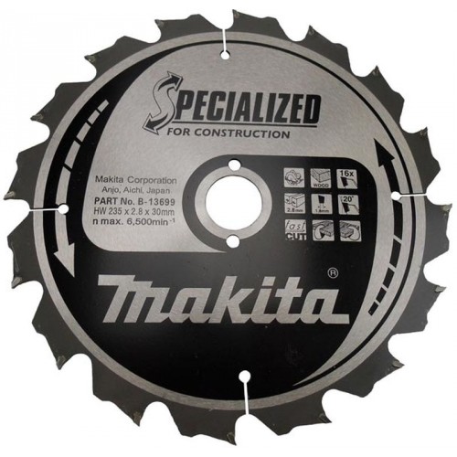 Makita pílový kotúč Konstrukt 235x30mm 16T B-13699