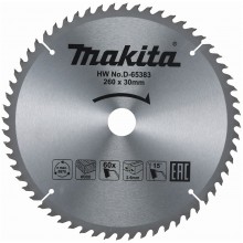 Makita D-65383 pílový kotúč 260mm x 30mm x 60Z