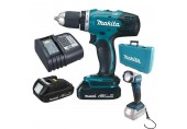 Makita DDF453SYEL Aku vŕtací skrutkovač so svietidlom Li-ion (18V/2x1,5Ah) kufor
