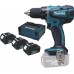 Makita Aku vŕtací skrutkovač Li-ion 3x aku 18V 3,0 Ah, systainer DDF456RF3J
