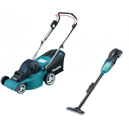 MAKITA akčný set Aku kosačky 380mm Li-ion DLM380PM2 + aku vysávač čierny DCL180ZB