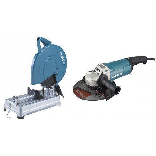 Makita S17E4-P3 Set Rozbrusovacia píla 2000 W 2414EN + Uhlová brúska SJS 230mm GA9061R