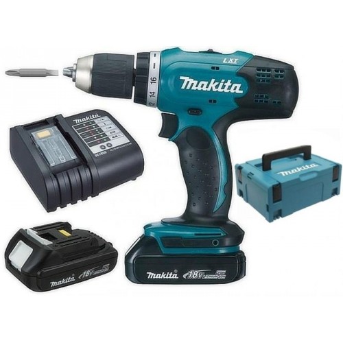 Makita Aku vŕtací skrutkovač Li-ion 18V / 1,5 Ah, sytainer DDF453SYJ