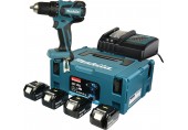 Makita DDF459RF4J Aku Bezuhlíkový skrutkovač (4x3,0Ah/ 18V +DC18RC) MAKPAC