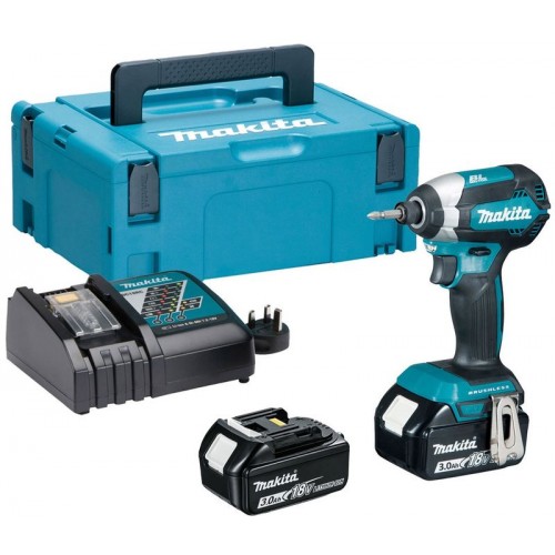 Makita DTD153RFJ Aku rázový uťahovák 1/4" Li-ion LXT 18V/3,0Ah, Makpac 2