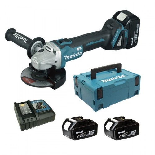 Makita DGA504RTJ Aku uhlová brúska 125mm, Li-ion 18V 2x aku 5,0 Ah