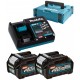 Makita 191V07-0 Súprava Li-ion XGT 40V 2xBL4020+1xDC40RA+Makpac
