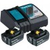 Makita 199480-6 Aku sada 2x 18V/6,0Ah + Nabíjačka