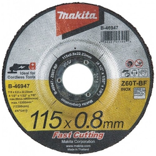 Makita B-46947 Rezný kotúč 115 x 0,8 x 22, nerez