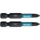 Makita B-63747 Torzná bit 1/4" Impact Black PZ1, 50mm/2ks