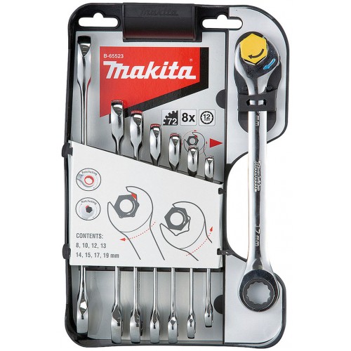 Makita B-65523 sada očkoplochých račňových kľúčov 8ks