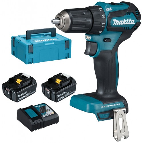 Makita DDF483RTJ Aku bezuhlíkový skrutkovač Li-ion (2x5,0Ah/18V) Macpack