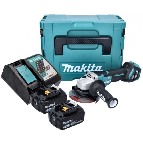 Makita DGA515RTJ Aku úhlová brúska 125mm Li-ion (18V/2x 5,0 Ah) Makpac Makita DGA515RTJ Aku úhlová brúska 125mm Li-ion (18V/2x 5,0 Ah) Makpac