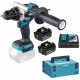 Makita DHP486RTJ Aku bezuhlíkový príklepový skrutkovač Li-ion LXT (18V/2x5,0Ah), Makpac