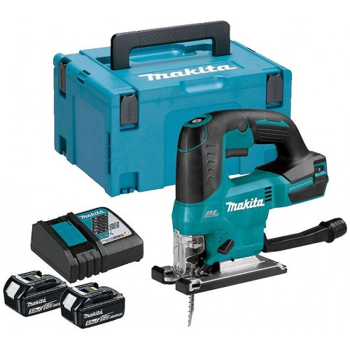 Makita DJV184RTJ Aku bezuhlíková priamočiara píla Li-ion LXT 18V (2xBL1850B+DC18RC)