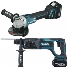 Makita DLX2153TJ1 Aku sada DGA504+DHR241, 18V Li-ion