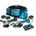 Makita DLX2245PT1 Sada akumulátorových uhlových brúsok DGA900Z, DGA506Z, 3x aku 18V/5Ah