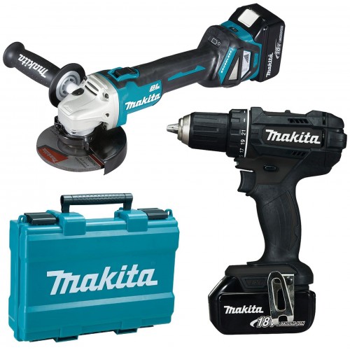 Makita DLX2369B Aku súprava DDF482RFEB+DGA511Z Li-ion LXT 18V (2xBL1830B+DC18RC+Kufor)