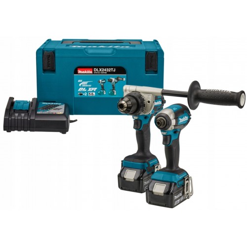 Makita DLX2432TJ Kombo súprava DDF486+DTD153+(18V/2x5,0Ah) Makpac