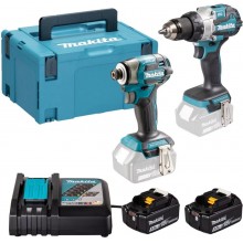Makita DLX2528TJ Sada aku náradia 18V DDF492 + DTW300 + (2x5,0Ah) + Makpac