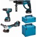 Makita DLX3093TJ Aku sada DGA513Z+DHR202Z+DHP484Z Li-ion LXT 18V (3xBL1850B+DC18RC+MAKPAC)