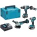 Makita DLX3155TJ Aku sada DDF486+DTD153+DGA504 Li-ion LXT 18V (2x5,0Ah+DC18RC+MAKPAC)