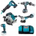 Makita DLX5067TX1 Aku sada DHP481+DJR186Z+DGA513Z+DHS661Z+DEADML815 (2xBL1850B+DC18RD)