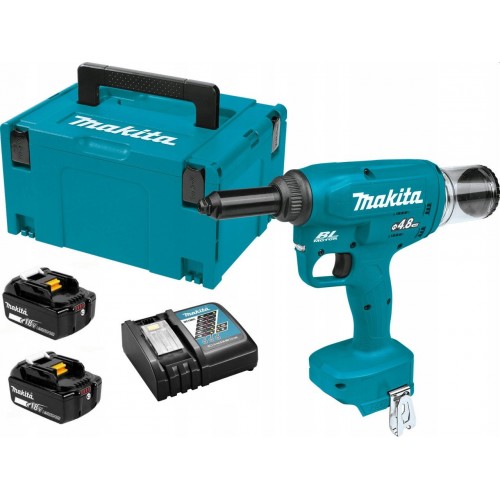 Makita DRV150RFJ Aku nitovačka Li-ion LXT 2x 18V/3,0 Ah, Makpac