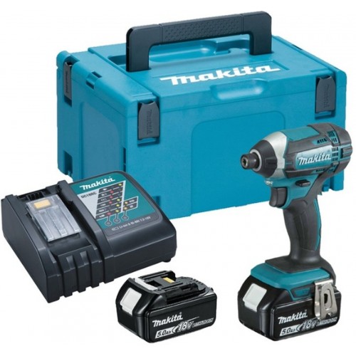 Makita DTD152RTJ Aku rázový uťahovák 1/4" Li -ion (2x5,0Ah/18V) Makpac