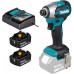 Makita DTD158RFJ Akumulátorový rázový uťahovač 1/4" Li-ion LXT (2x 18V/3,0Ah) Makpac