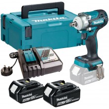 Makita DTW300RTJ Aku rázový uťahovák (1/2"/330Nm) LXT (18V/2x5,0Ah) Makpac
