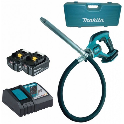 Makita DVR450RTE Aku prístroj na zhutňovanie betónu Li-ion LXT (2x5,0Ah/18V)