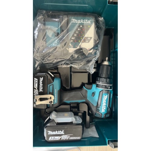 VÝPREDAJ Makita DHP485RFJ aku príklepový skrutkovač 2×3,0Ah/18V Makpac POŠKODENÉ
