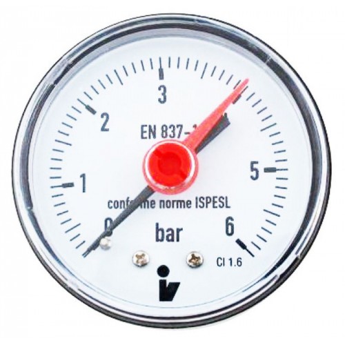 Manometer 0-6 bar spodný D 50 Manometer 0-6 bar spodný D 50