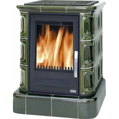 ABX Marina K TV výmenník 4,2kW,Kachľové pece na drevo s kombi vložkou,kachl. sokel,picasso