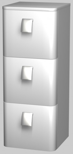 INTEDOOR ARKADA stredná kúpeľňová skrinka závesná AKSS353ZQM/H1511