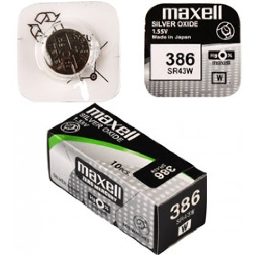 MAXELL Hodinková batéria SR 43W / 386 HD WATCH 35009709 MAXELL Hodinková batéria SR 43W / 386 HD WATCH 35009709