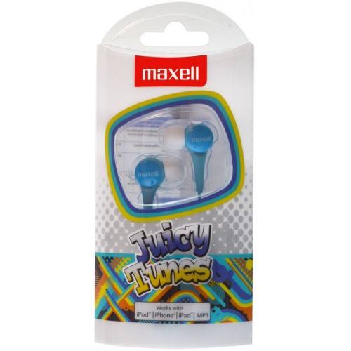 MAXELL 303595 JUICY TUNES BLUE Slúchadlá 35043579 MAXELL 303595 JUICY TUNES BLUE Slúchadlá 35043579