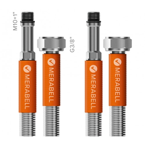 MERABELL Aqua, hadica vod. batéria, G3/8"–M10x1 dlhý závit-2ks,dĺžka 50cm M0014