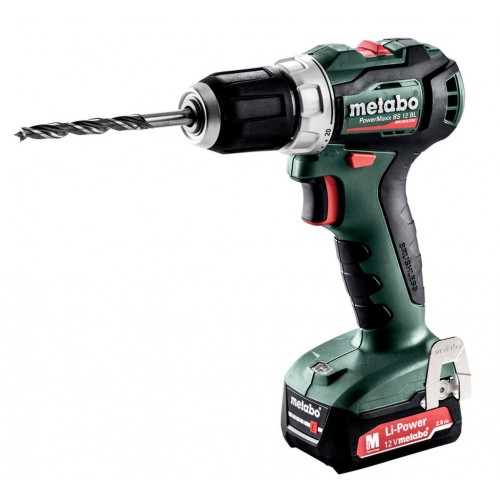 Metabo 601038500 POWERMAXX BS 12 BL Akumulátorový vŕtací skrutkovač , 12V 2X2AH LI-ION