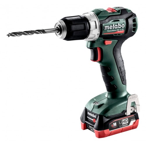 Metabo 601038800 PowerMaxx BS 12 BL akumulátorový vŕtací skrutkovač 12v, 2x4 Ah, MetaBOX