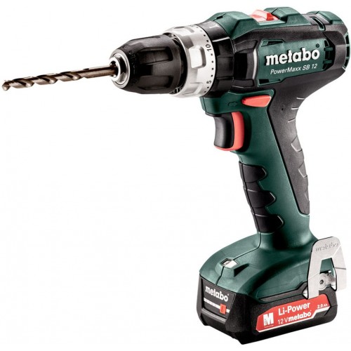 Metabo 601076500 POWERMAXX SB 12 Akumu. príklepová vŕtačka 12V 2x2Ah Li-Ion, MetaBOX