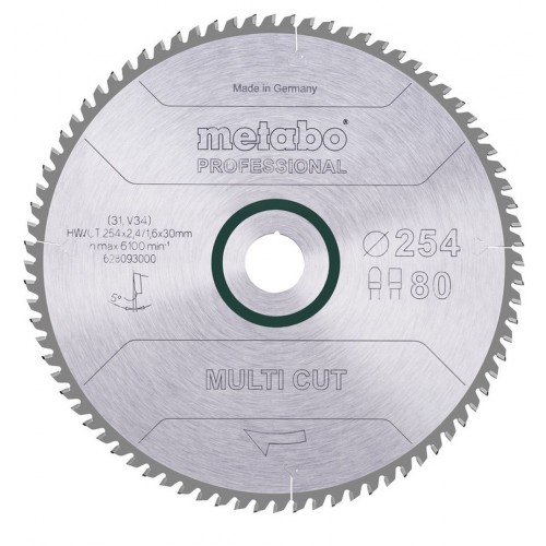 Metabo Pílový kotúč "Multi cut - professional" HW/CT 254x30, 80 PZ/LZ, 5° 628093000