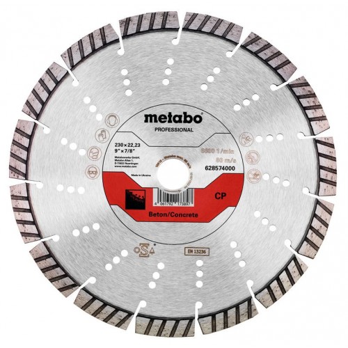 Metabo "Profesionál" Diamantový rezný kotúč, 230x22,23 mm 628574000