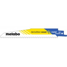 Metabo 631925000 "Demolition wood + m" 5 Pílových listov do šabľovej píly 150 x 1,6 mm