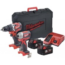 Milwaukee M18 CBLPP2B-402C Kompaktný set náradia s bezuhlíkovým motorom 4933464593